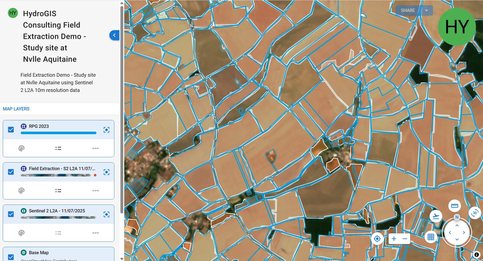 Extraction automatique de parcelles agricoles - France