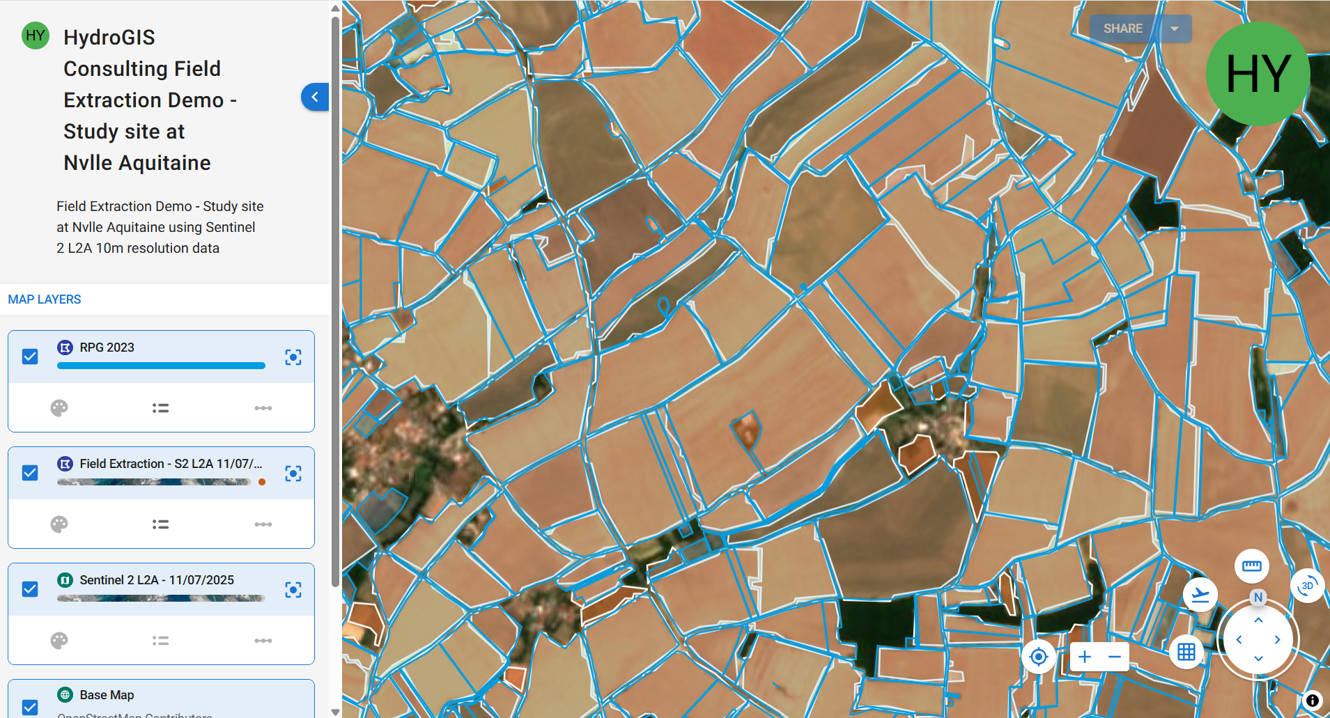 Extraction automatique de parcelles agricoles - France